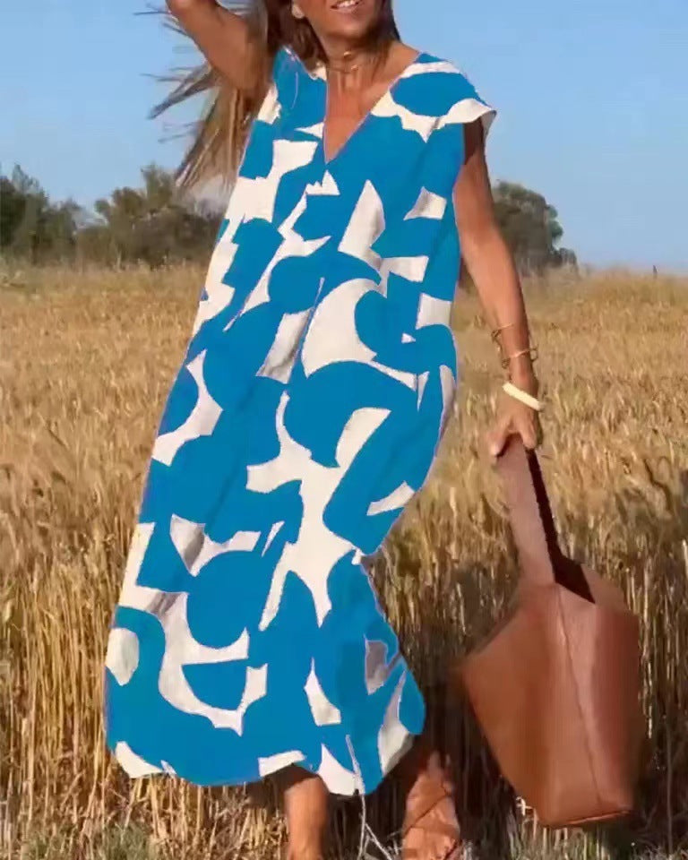 Claire | Robe fluide à col V élégant