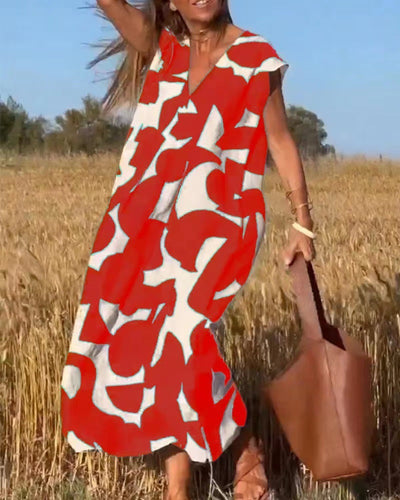 Claire | Robe fluide à col V élégant