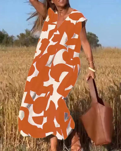 Claire | Robe fluide à col V élégant