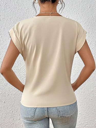 Ana |  T-shirt Décontracté à Col V Cœur